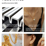 Gold Plated 316L Stainless Steel Big Ring for Women
