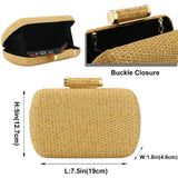 Straw Clutch Purse for Women Summer Beach Bag