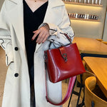 Real Oil Wax Leather Women's Bucket Bag - Large Capacity  Clean Vanilla Store