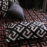 Luxury Black Bedding Comforter Set with Pillow Case