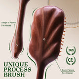 Luxurious Sandalwood Hair Brush for Scalp Massage