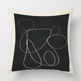 Scandinavian Abstract Style Pillow Cover 18x18 inches