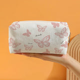 Ladies Corduroy Octagon Cosmetic Bag for Travel
