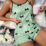 Plus Size Satin Striped Lounge Set for Women