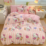 Kuromi Melody Cartoon Duvet Cover Kids Bedding Set