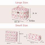 Cute Quilted Cotton Makeup Bag for Women  Clean Vanilla Store