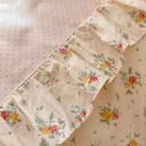 Korean Lace 100% Cotton Duvet Cover Set, 3pcs