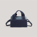 JIOMAY Fashion Blue Color Block Denim Shoulder Bag