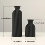 Elegant Black Plastic Vase - Boho Chic Centerpiece  Clean Vanilla Store