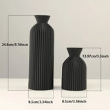 Elegant Black Plastic Vase - Boho Chic Centerpiece  Clean Vanilla Store