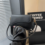 Small Leather Saddle Armpit Bags for Women Summer