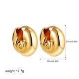 Vintage Gold Plated Snail Shell Earrings for Women
