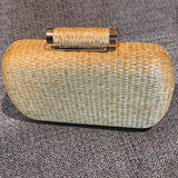 Straw Clutch Purse for Women Summer Beach Bag