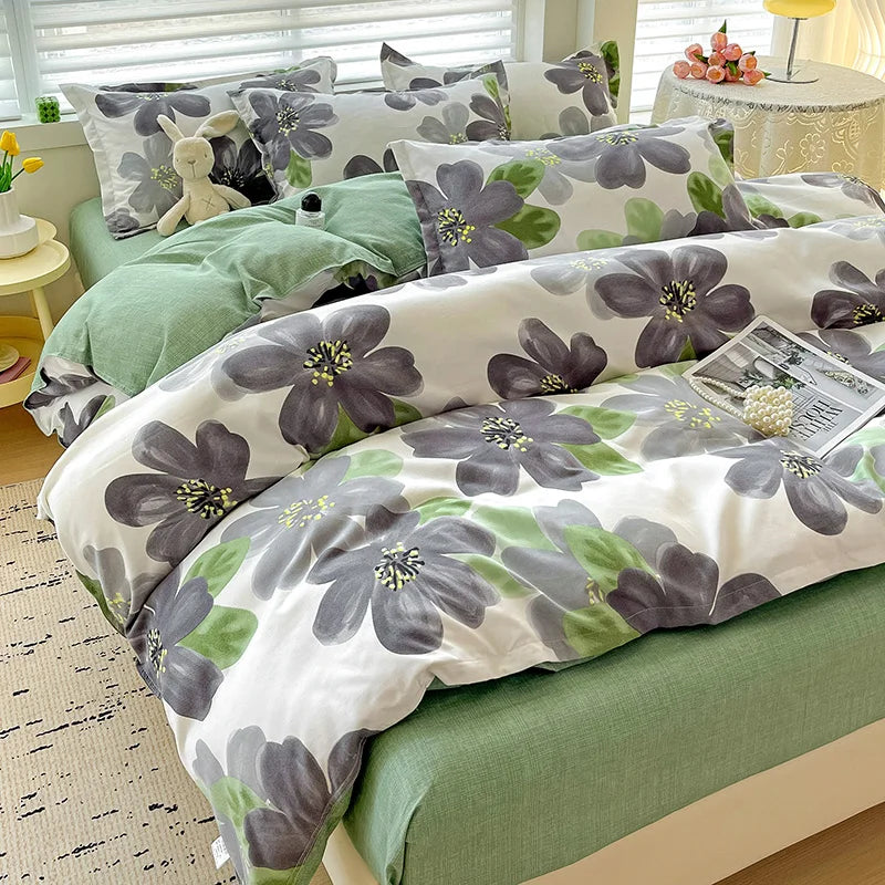 Fresh Style 100% Cotton Bedding Set 4pcs