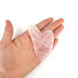 Natural Rose Quartz Gua Sha Roller Set for Face