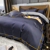 Svetanya Embroidery 100% Egyptian Cotton Bedding Set 4pcs