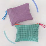 Hot Portable Large Capacity Plaid Makeup Bag