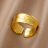 Minimalist Stainless Steel Geometric Rings for Women