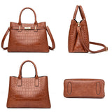 Soft Leather 3-Layer Women Single Shoulder Bag