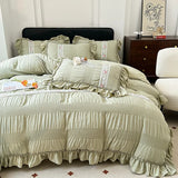 Korean Princess Lace Ruffles Bedding Set 3/4Pcs