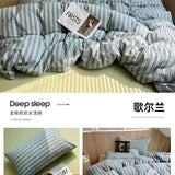 Korean Cotton Pink Stripes Duvet Cover 150x200 Size