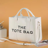 Large Capacity Women's Casual Tote Bag, PU Leather
