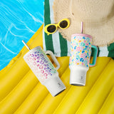 Meoky 40oz Tumbler with Straw, Insulated Car Mug