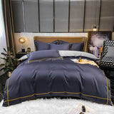 Svetanya Embroidery 100% Egyptian Cotton Bedding Set 4pcs