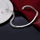 New High Quality 925 Sterling Silver Twisted Rope Bracelet