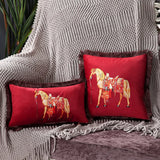 Horse Throw Pillow Cushion Cover - Palace Pattern 45x45cm 30x50cm