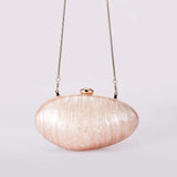 Acrylic Clutch Egg Purse with Chain for Women