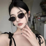 Stylish Unisex Oval Sunglasses Retro Shades for Summer Fun  Clean Vanilla Store