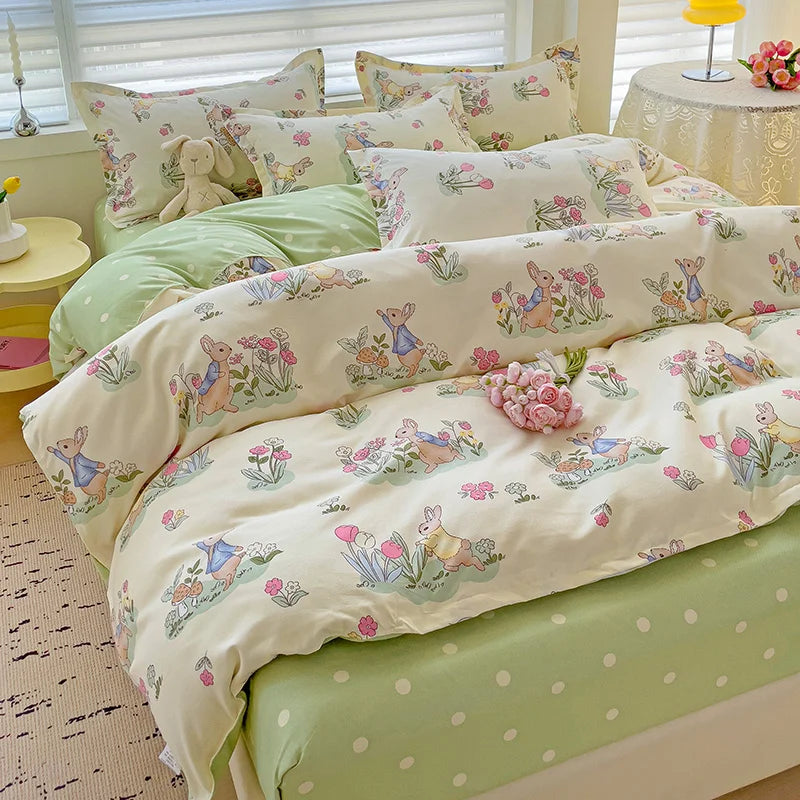 Fresh Style 100% Cotton Bedding Set 4pcs