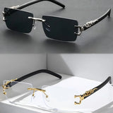 Trendy Frameless Rectangular Sunglasses - 1/2 PCS