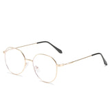 Metal Round Anti Blue Light Glasses Classic Style  Clean Vanilla Store