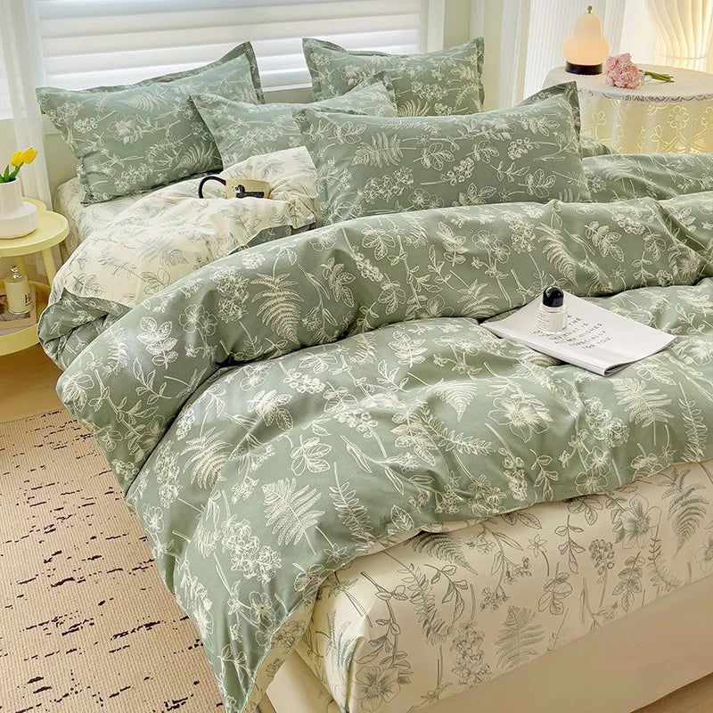 Fresh Style 100% Cotton Bedding Set 4pcs