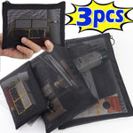 Mesh Clear Cosmetic Bags - Portable Organizer 1/3pcs  Clean Vanilla Store