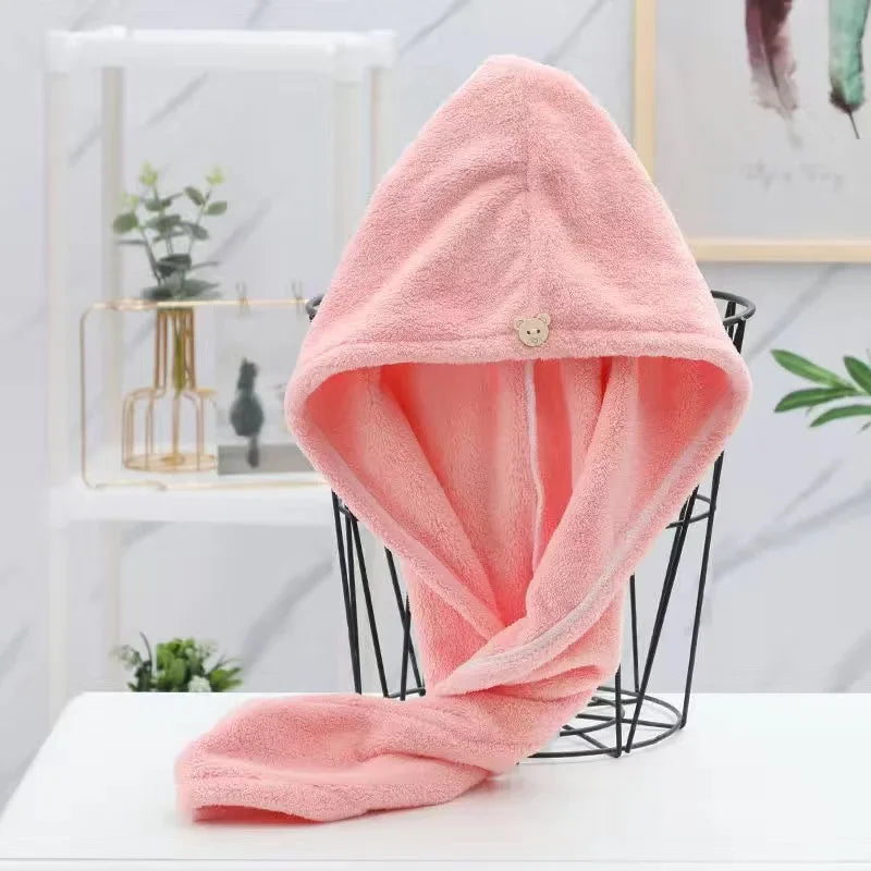 Dry Hair Cap Sports Towel Fiber Super Fine Adult Bath Towel Towels Bathroom Soft Turban for Hair Drying Miss Serviettes Face Wet - Clean Vanilla