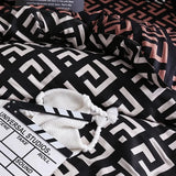 Luxury Black Bedding Comforter Set with Pillow Case