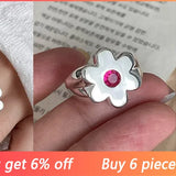 Trendy Silver Irregular Wave Rings for Women, Size 17mm