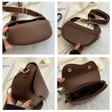 Small Leather Saddle Armpit Bags for Women Summer