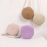 Summer Woven Straw Crossbody Bag for Women