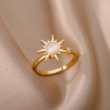 Luxury Zircon Geometric Ring for Women, Gold Color