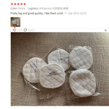 Soft Bamboo Fiber Makeup Remover Pads - 10pcs