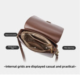 Genuine Leather Women's Handbag 2025 Luxury Tofu Bag