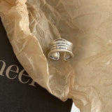 VENTFILLE 925 Sterling Silver Water Droplets Cross Ring