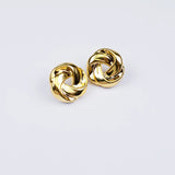 Geometry Twists UV Golden Stud Earrings for Women