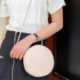 Summer Woven Straw Crossbody Bag for Women