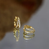 CANNER Double Circle 925 Silver Hoop Earrings