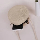 Summer Woven Straw Crossbody Bag for Women